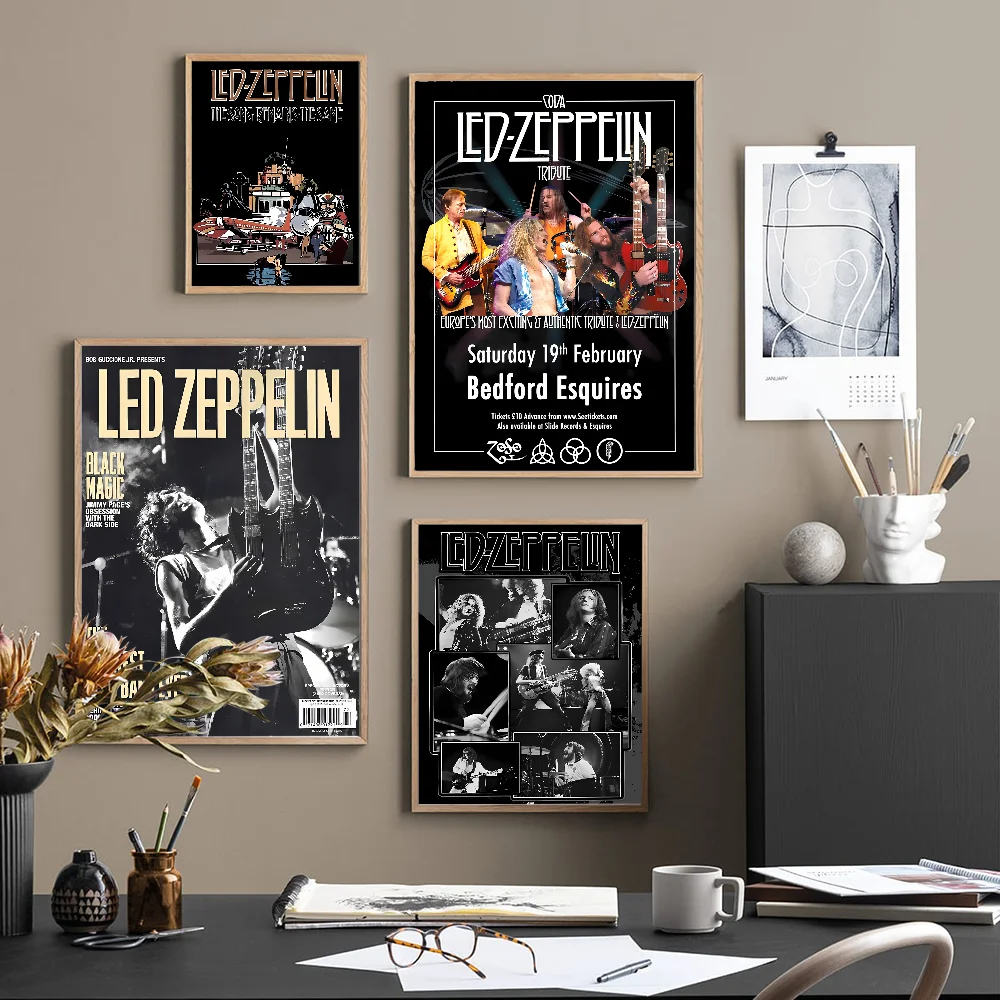 Band L-Led Z-Zeppelin Cool Classic Vintage Posters HD Quality Wall Art Retro For Home Room Decor