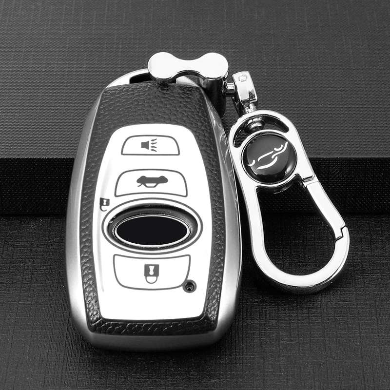 Чехол для автомобильного ключа из ТПУ с зернистой кожей Subaru BRZ XV Forester Legacy Outback