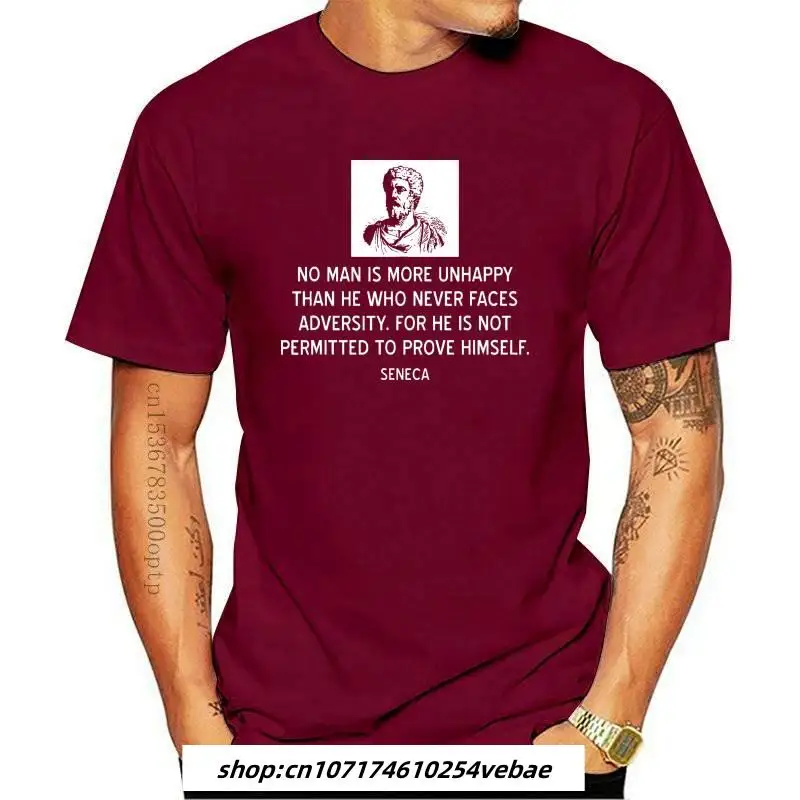 

Mens clothing Inspiring Stoic Quote On Adversity By Seneca Tshirt