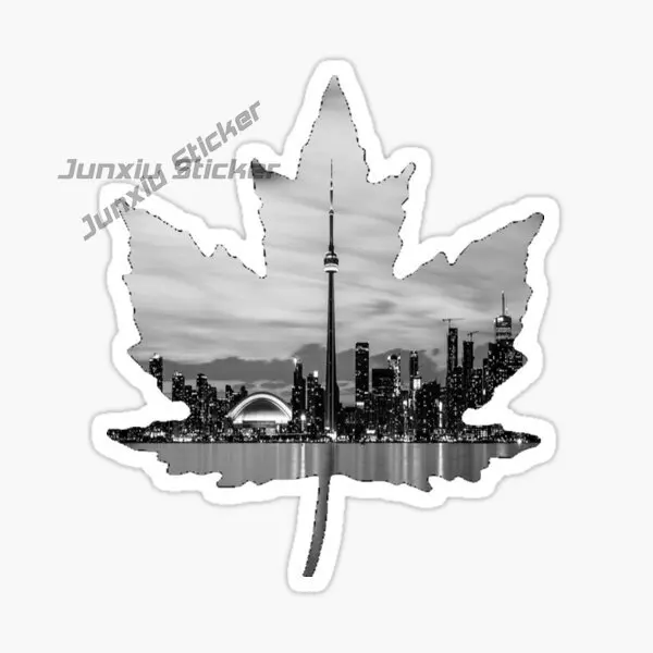 Фото TORONTO CANADA кленовый лист пейзаж путешествия автомобиль наклейка виниловая самоклеящаяся декоративная наклейка №5