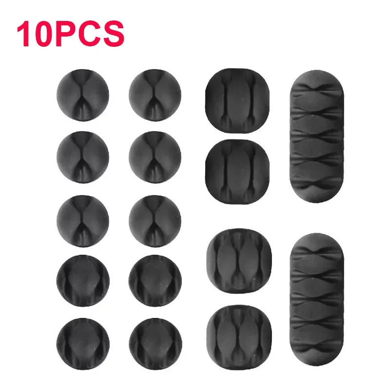 

2022 Новое поступление, черный держатель кабеля, органайзер для кабеля наушников, устройство для хранения проводов, силиконовый держатель дл...