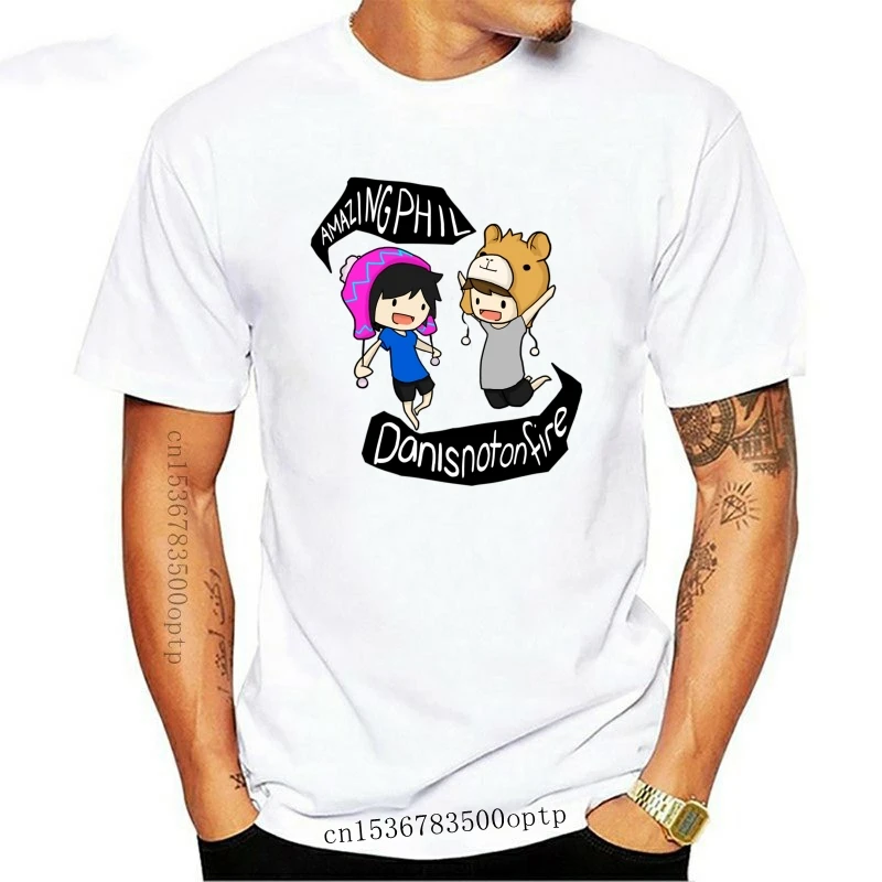 

Мужская одежда Toppro, Мужская футболка с коротким рукавом, с принтом Дэн и Фил