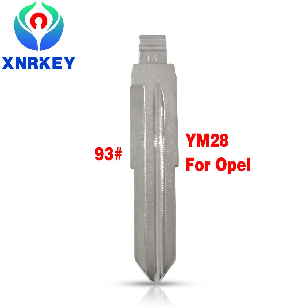 

XNRKEY 10 Pcs Replacement #93 YM28 Car KD VVDI Remotes Flip Key Blade for Opel