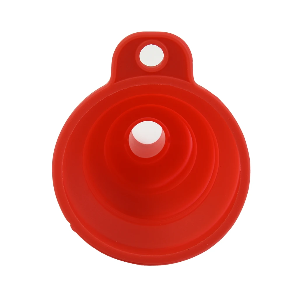 

Universal Car Funnel Oil Fuel Petrol Red Silicone 1 Pcs Collapsible Diesel Folded Gasoline Durable High Quality