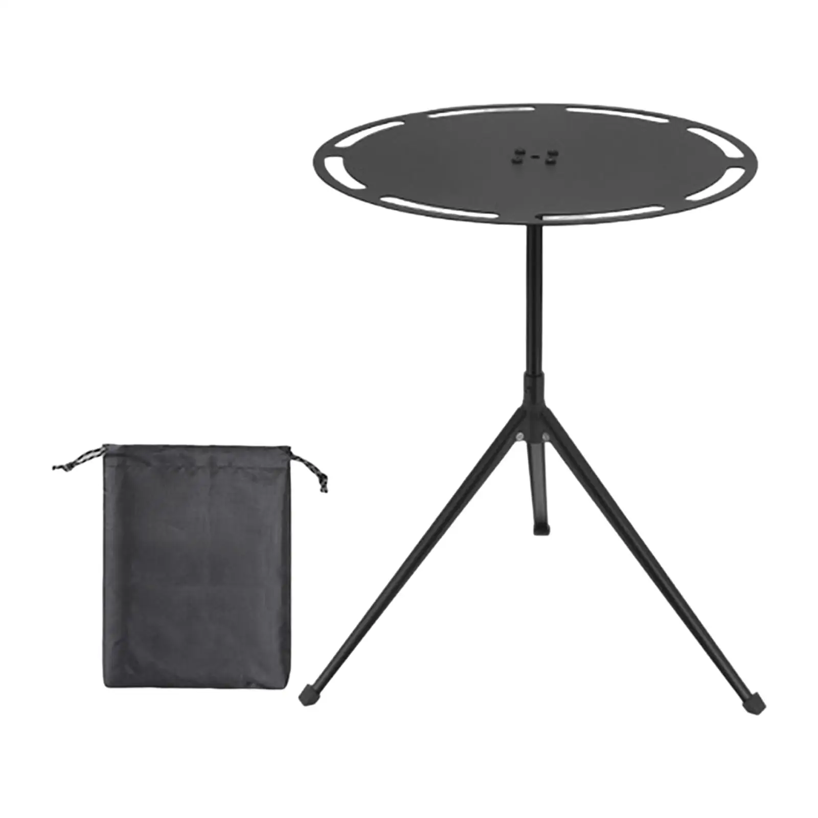 

Camping Table Round Compact Height Adjustable Furniture with Carry Bag Folding Table for Outdoor Travel BBQ Fishing Mountaintop