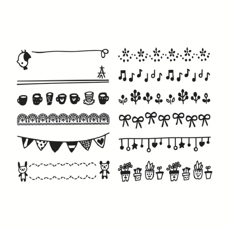 

Background Notes Clear Silicone Stamps/Seal For DIY Scrapbooking Photo Album Decorative Embossing Template Greeting Card Crafts