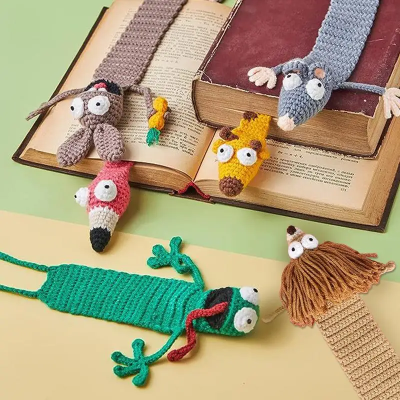 Крючковые закладки вязаные книжные милая Закладка-животное крючковая закладка