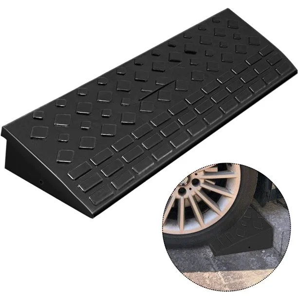 

Curb Ramp 3.7" Height, 5 Ton Sidewalk Curb Ramp, 10" Width Driveway Ramps for The Curb, Heavy Duty Rubber Curb Ramp, for Forklif