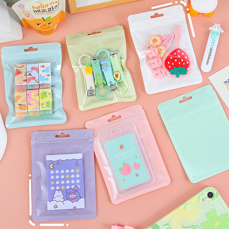 

10Pcs/Pack Candy Color Kpop Toploader Card Photocard Storage Bag Idol Photo Cards Protective Case Stationery