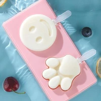 silicone popsicle icecream mold popsicle holder kichen accessories covered handmade diy cartoon popsicle mold