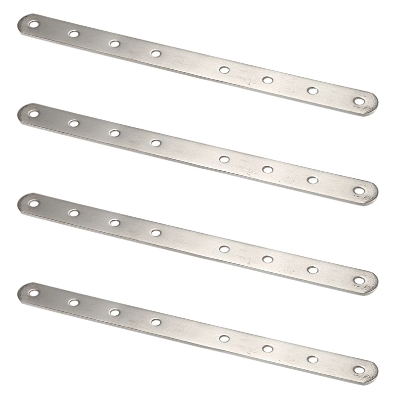 

4X Metal 8 Holes Flat Straight Design Corner Brace Angle Bracket 250Mm