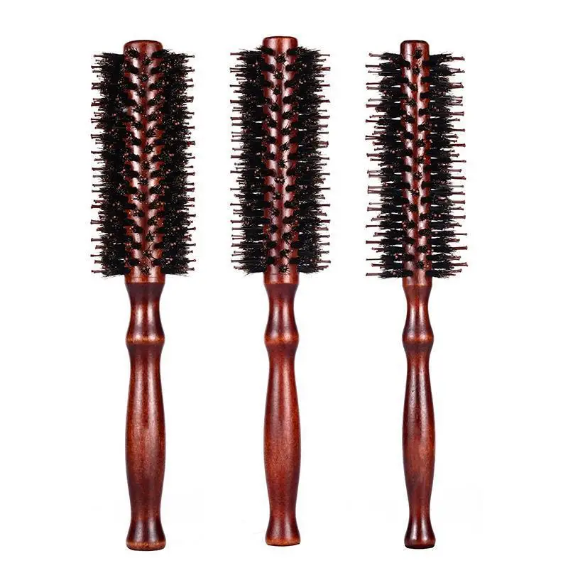 Cepillo para rizar el pelo, herramienta peinado rizado recto, masaje cuero cabelludo, cerdas de , belleza y