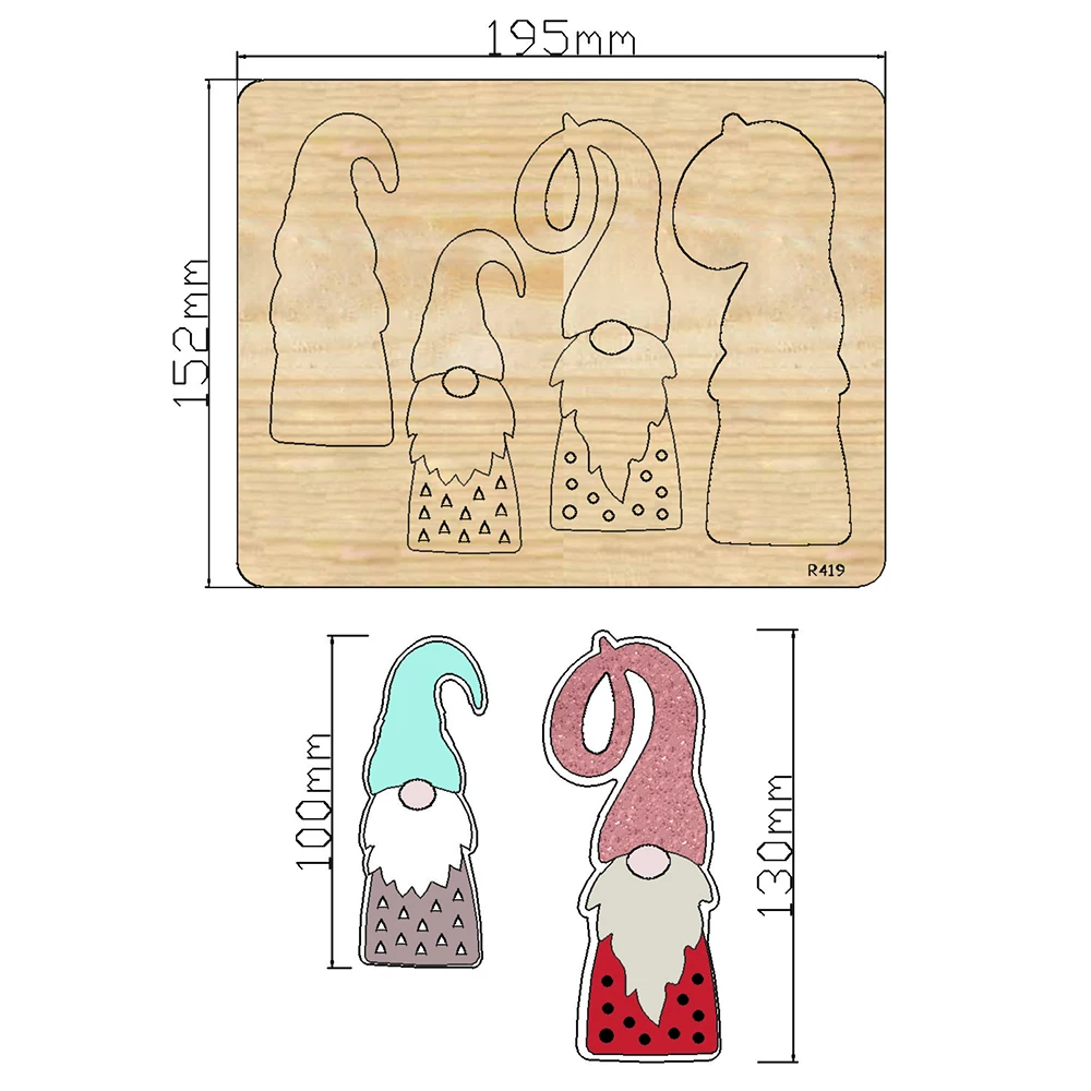 

Santa Claus New Wooden Cutting Dies Scrapbooking DECOR HOME DIY Suitable for Market Universal Cutting Machine/R419