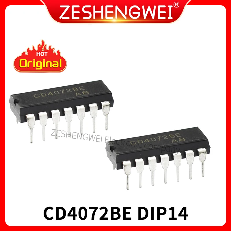 

5PCS New original CD4072BE In-line DIP-14 Logic Chip or Gate 4 input CD4072 In Stock
