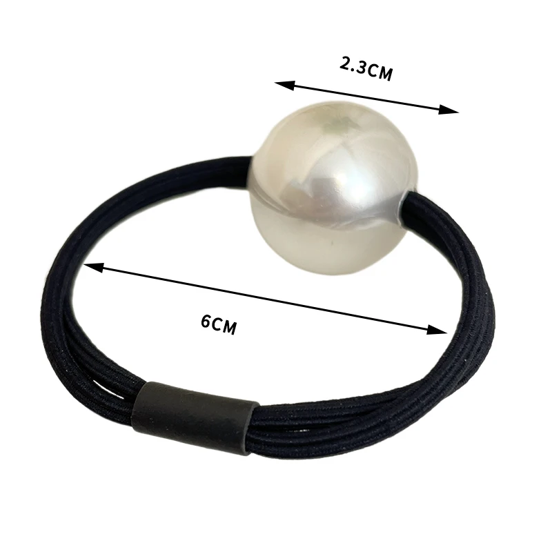 Женская эластичная резинка для волос с жемчужинами в минималистическом стиле