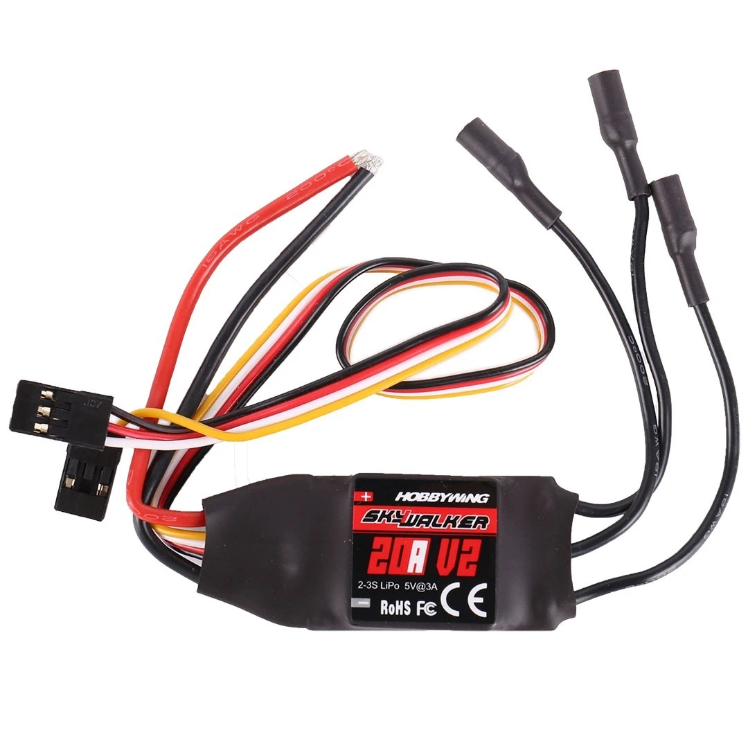 Фото Для Hobbes Wing Skywalker 20A V2 ESC бесщеточный UBEC для модели дистанционного управления аксессуары для самолетов и дронов №1
