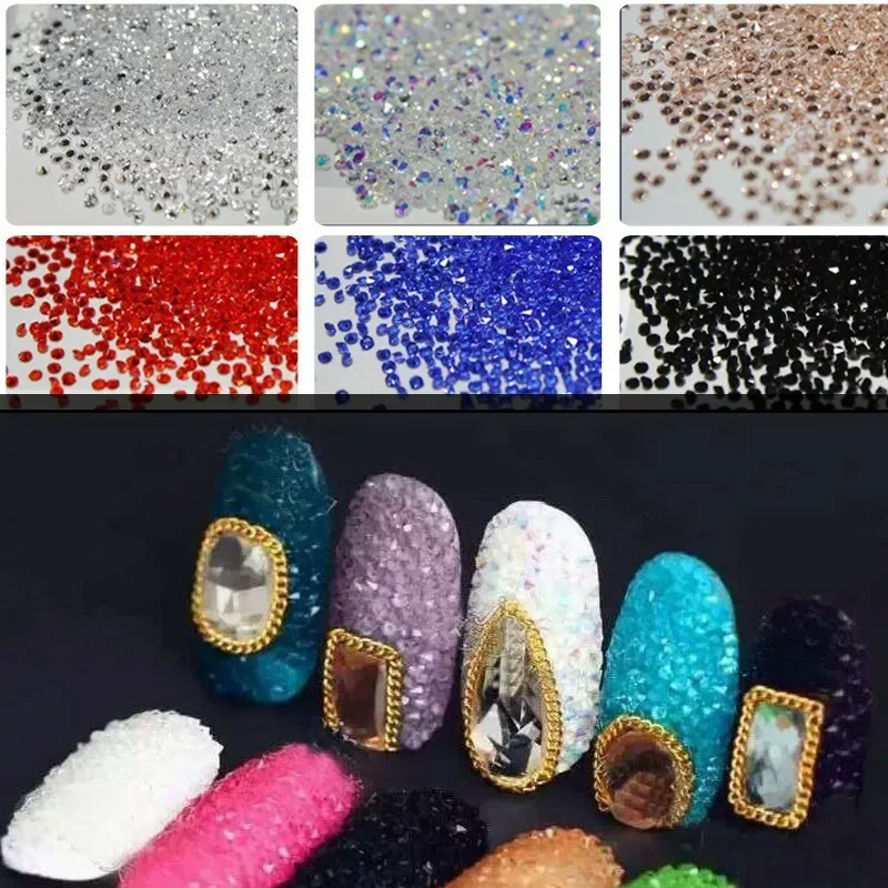 

2022NEW 2021 New MIX Sizes 1440pcs Crystal pixie Chaton Glass Nail Art Rhinestone Micro Manicure Decoration Tiny Mini Rhinestone