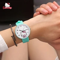 hellokitty student small fresh cartoon pattern simple cute silicone jelly watch pointer digital quartz watch