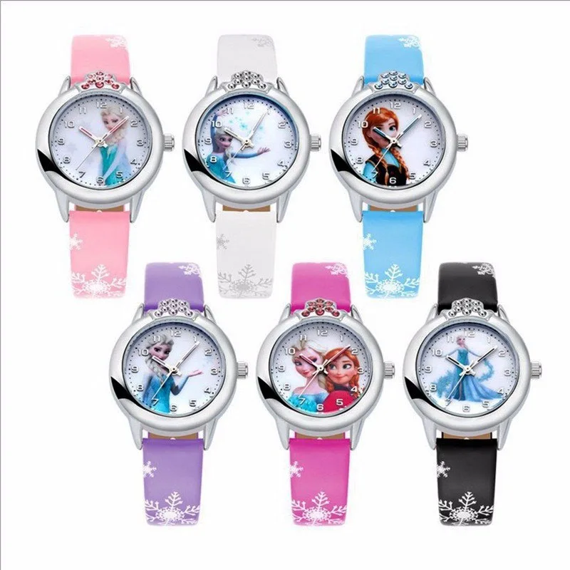 Disney Frozen Children's Watch Cartoon anime figure Princess Anna Elsa Quartz watch Casual Sports watch kids birthday gift