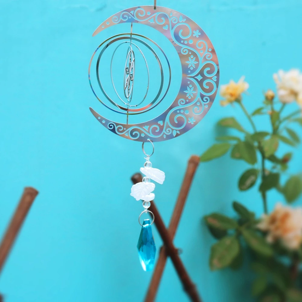 3D подвесные ветряные колокольчики на окно ИД Мубарак звезда комнатный кулон