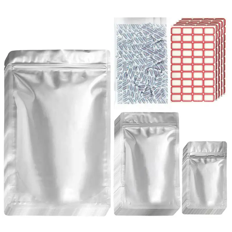 

Thicken Mylar Bags Set 100 Extra Thick Resealable Mylar Bags Reusable Heat Sealable Resealable Airtight Smell Proof Packaging