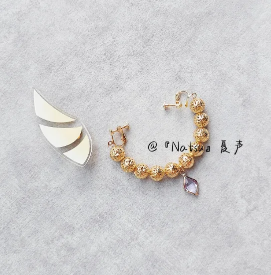 Аниме Umamusume: Симпатичные Дерби Duramente металлические серьги фото реквизит