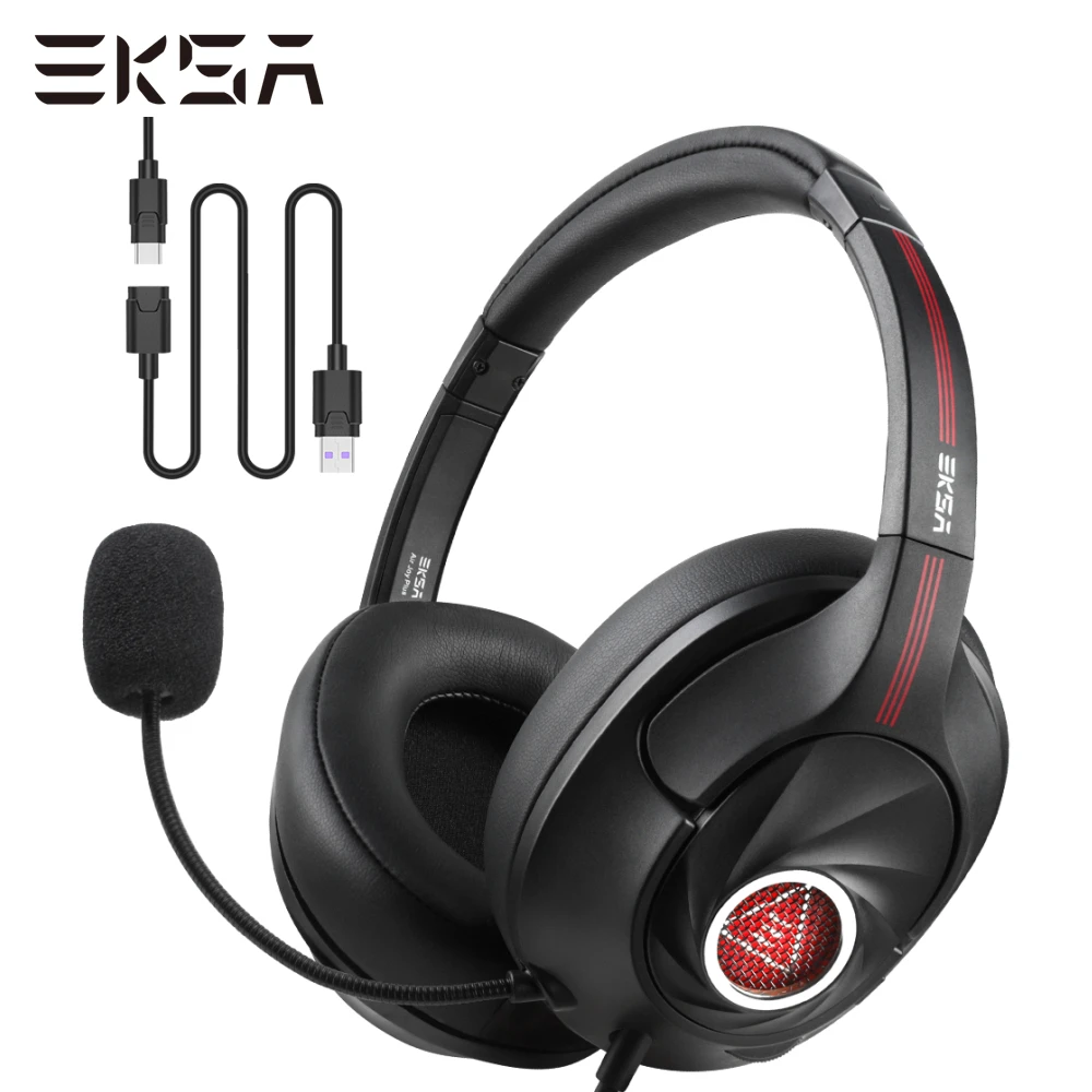 

EKSA E3Z Gaming Headphones with Microphone ENC for Switch USB/Type C Wired Headset Gamer 7.1 Surround for PC/Phone/PS4/PS5