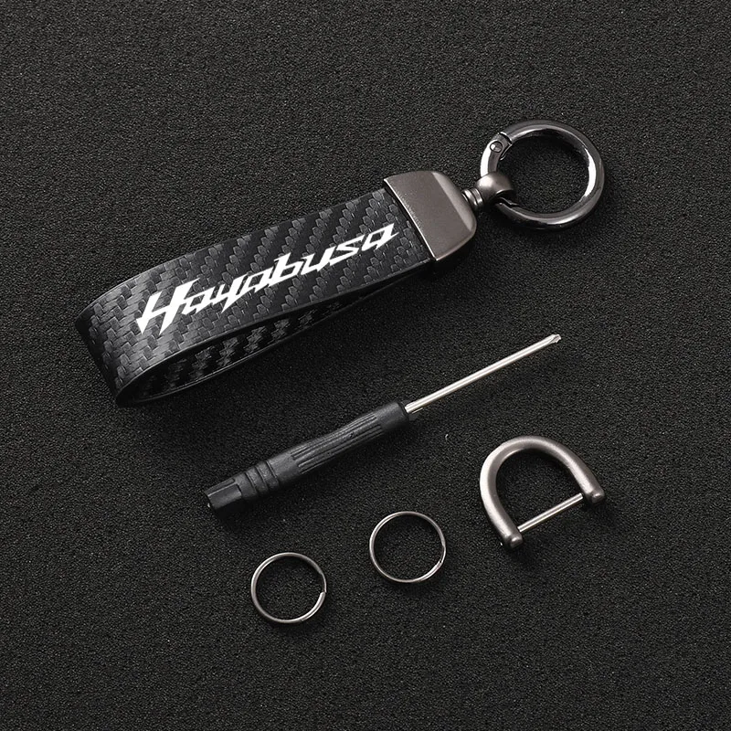 

High-Grade Carbon Fiber Motorcycle Keychain Holder Keyring for SUZUKI GSX1300R HAYABUSA GSX Accessories