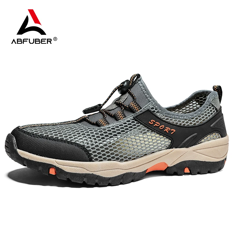 

Summer Sneakers Men Shoes Casual Mesh Waterproof Shoes Sturdy Sole Antiskid Outdoor Shoes Comfortable Water Shoes Men