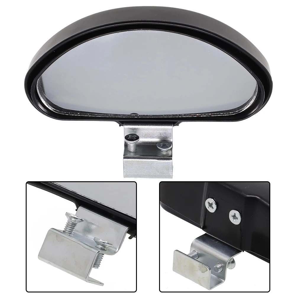 

For Safe Driving Blind Spot Mirror Car Mirrow Adjustable Automotive Safety Black Easy To Install Side Blindspot