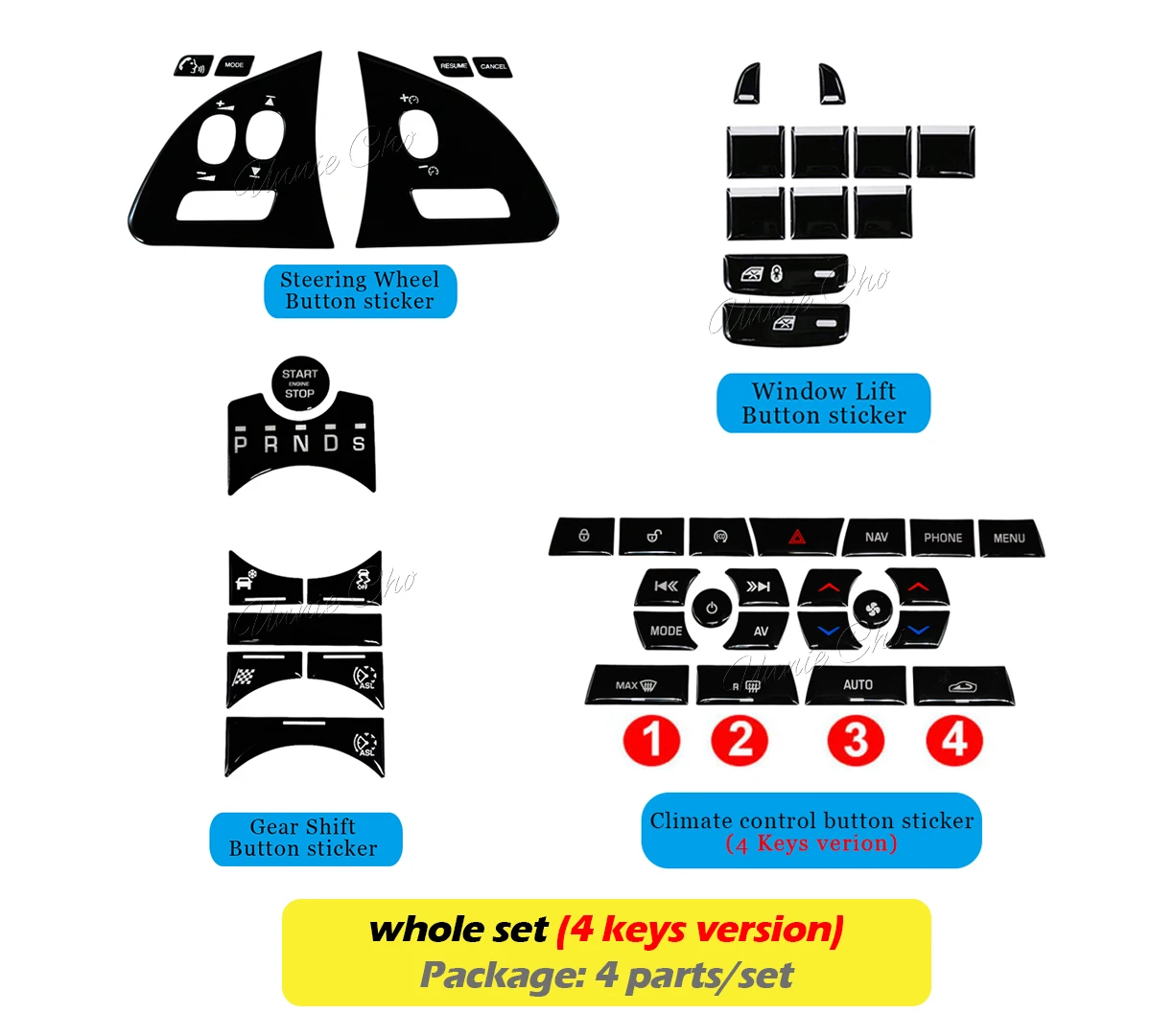 Для Jaguar XF черные наклейки на кнопки 2012 2013 2014 2015, липкие кнопки, решение для Jaguar XF X250, аксессуары, модификация автомобиля