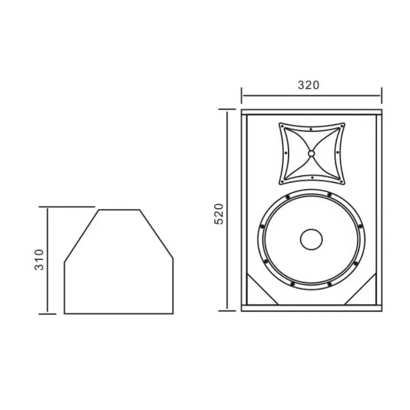 Фото Портативная пассивная акустическая система Morin ML-610 10 дюймов, 250 Вт, из алюминиевого сплава, с питанием от XLR №3