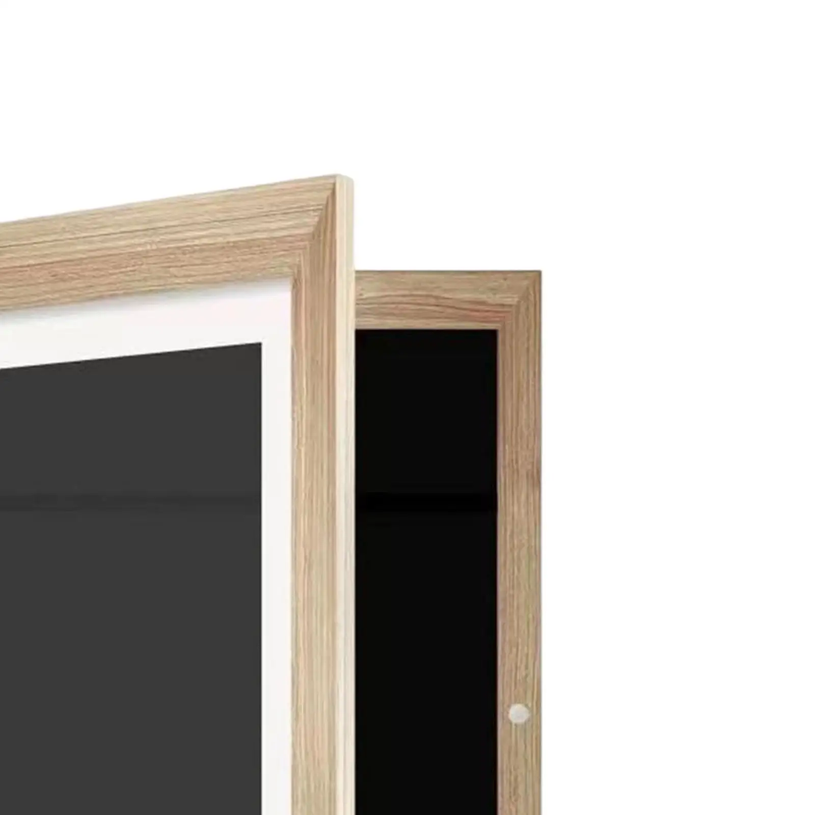 

2x Wooden Photo Frame Front Open Artwork Picture Frame for Birthday Office Black