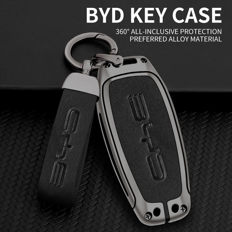 

Car Key Case Full Cover Holder Protector For BYD Second Song Max Dm Tang Pro QIn Pro Generation Yuan Ev Auto Key Bag Accessories