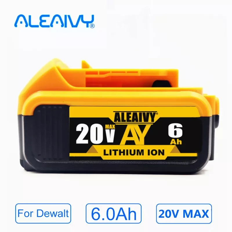 

NEW2023 New 20v 6.0Ah MAX XR 18650 Battery Power Tool Replacement for DeWalt DCB184 DCB181 DCB182 DCB200 20V 6A 18v Battery With