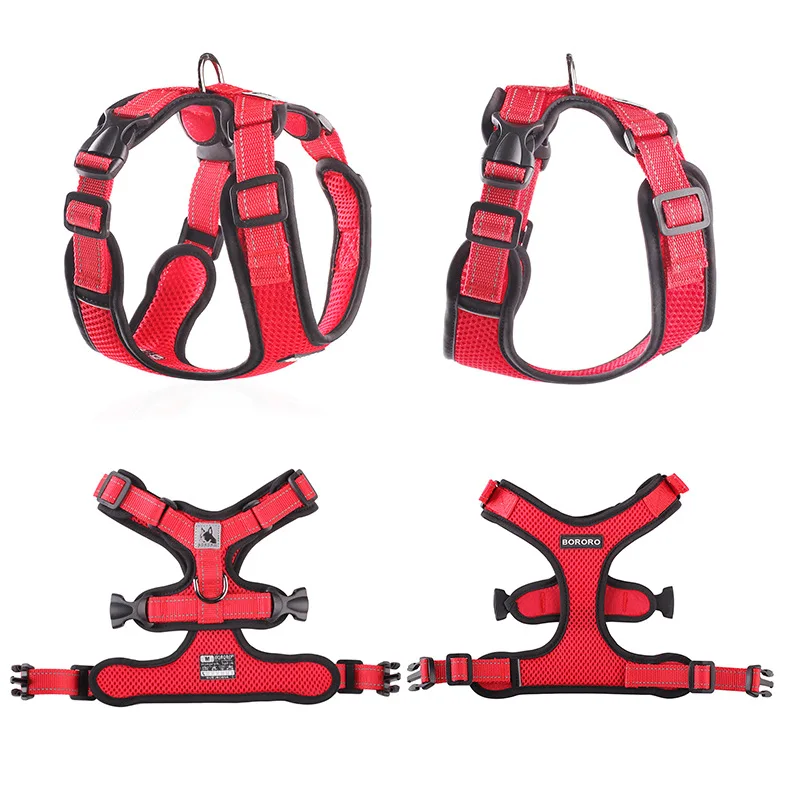 

Dog Harness Custom Adjustable Reflective Dog Harness Vest Breathable Pet Harness