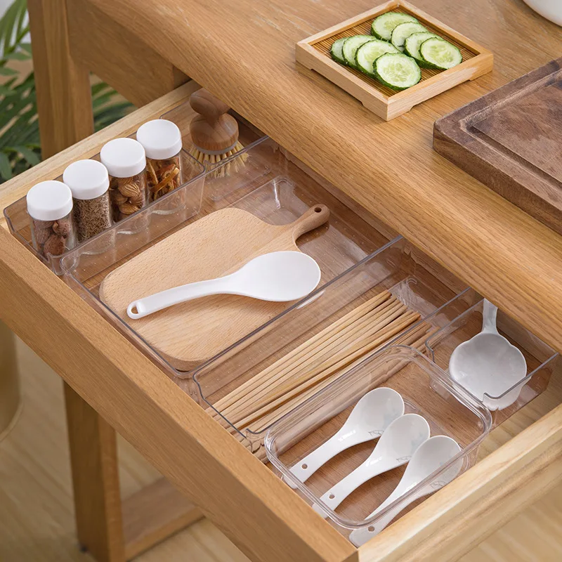

Drawer Organizer Refrigerator Organizer Storage Trays Fridge Transparent Plastic Pantry Food Storage Rack Kitchen Accessories