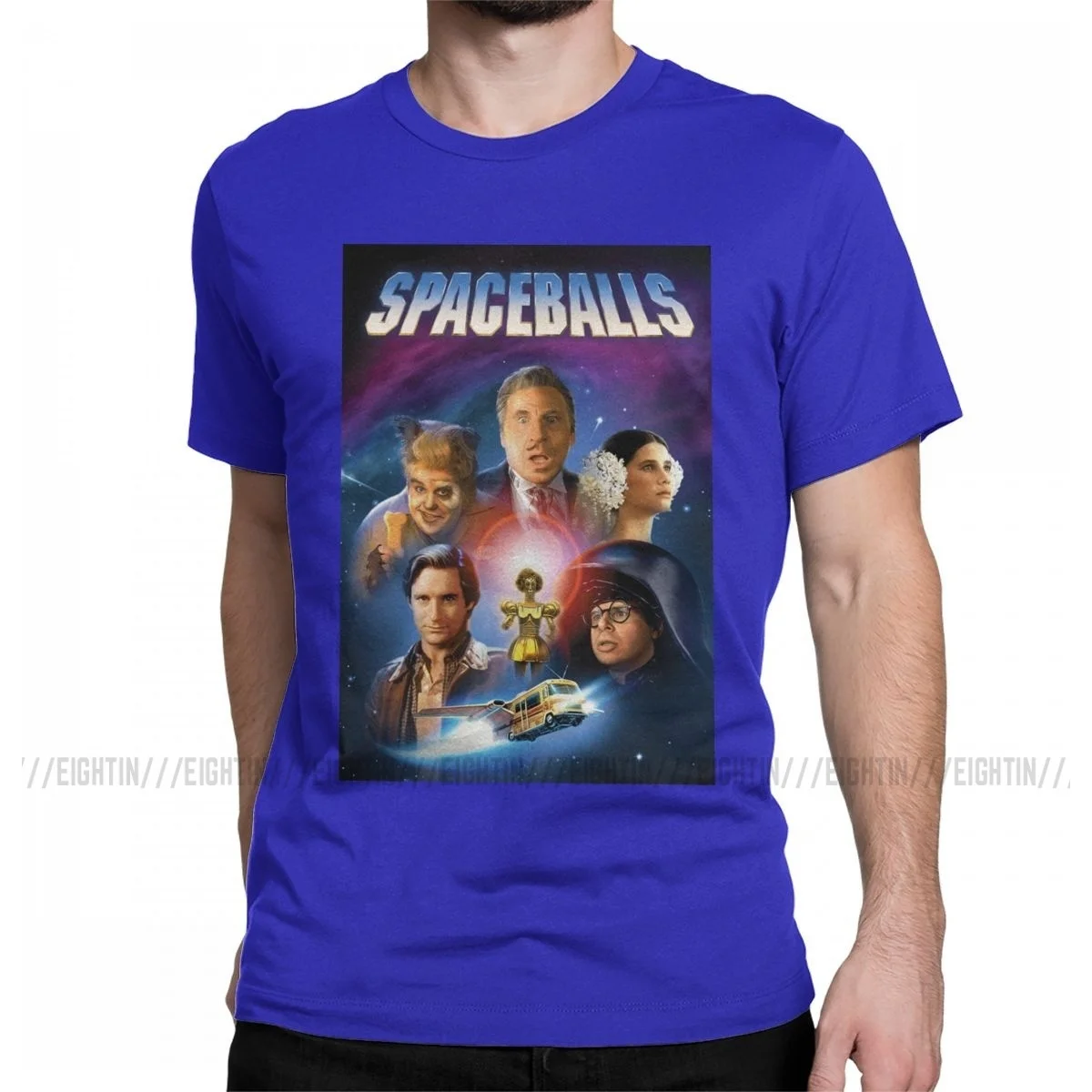 

2021 Fashion Spaceballs T-Shirts for Men Crewneck 100% Cotton T Shirts Space Movie Short Sleeve Tee Shirt Birthday Gift Clothes