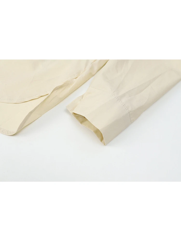 Женская блузка с длинным рукавом однотонная Свободная большого размера в