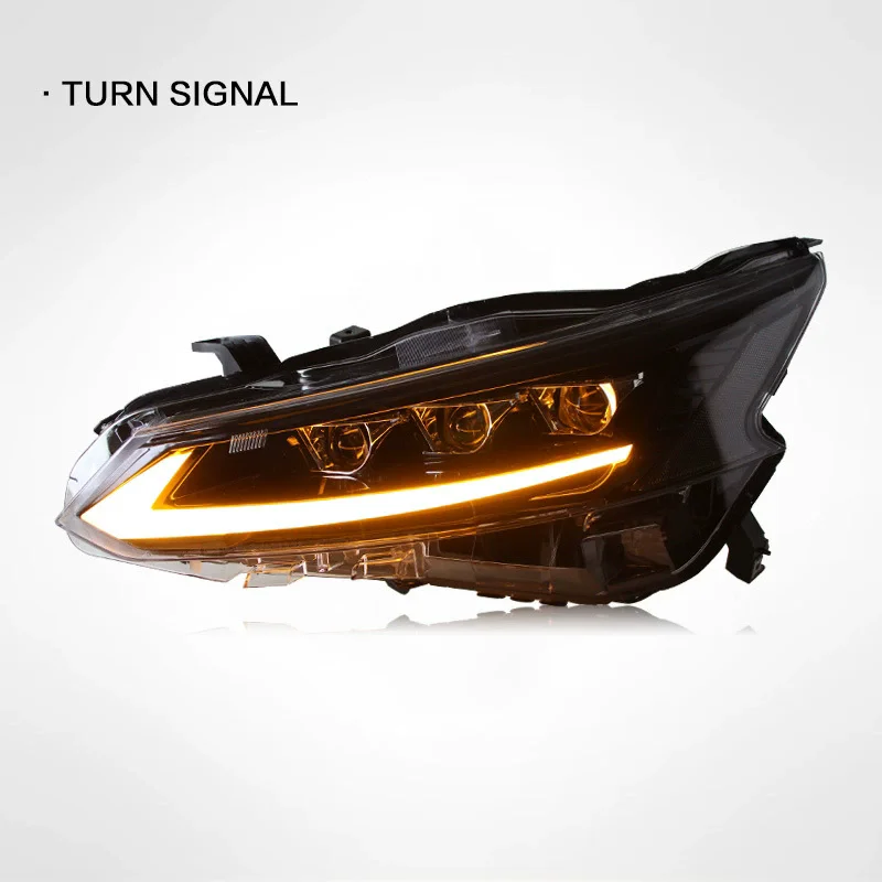 Фото Светодиодная фара в сборе для Nissan teana altima и Nissan versa teana 19-23, модифицированная линза, передняя лампа DRL, динамический указатель поворота №3