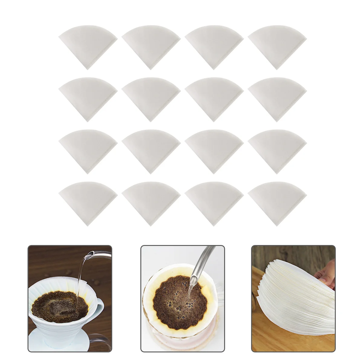 

40pcs Coffee Filters Cone Coffee Filters Coffee Making Filters for Home Shop