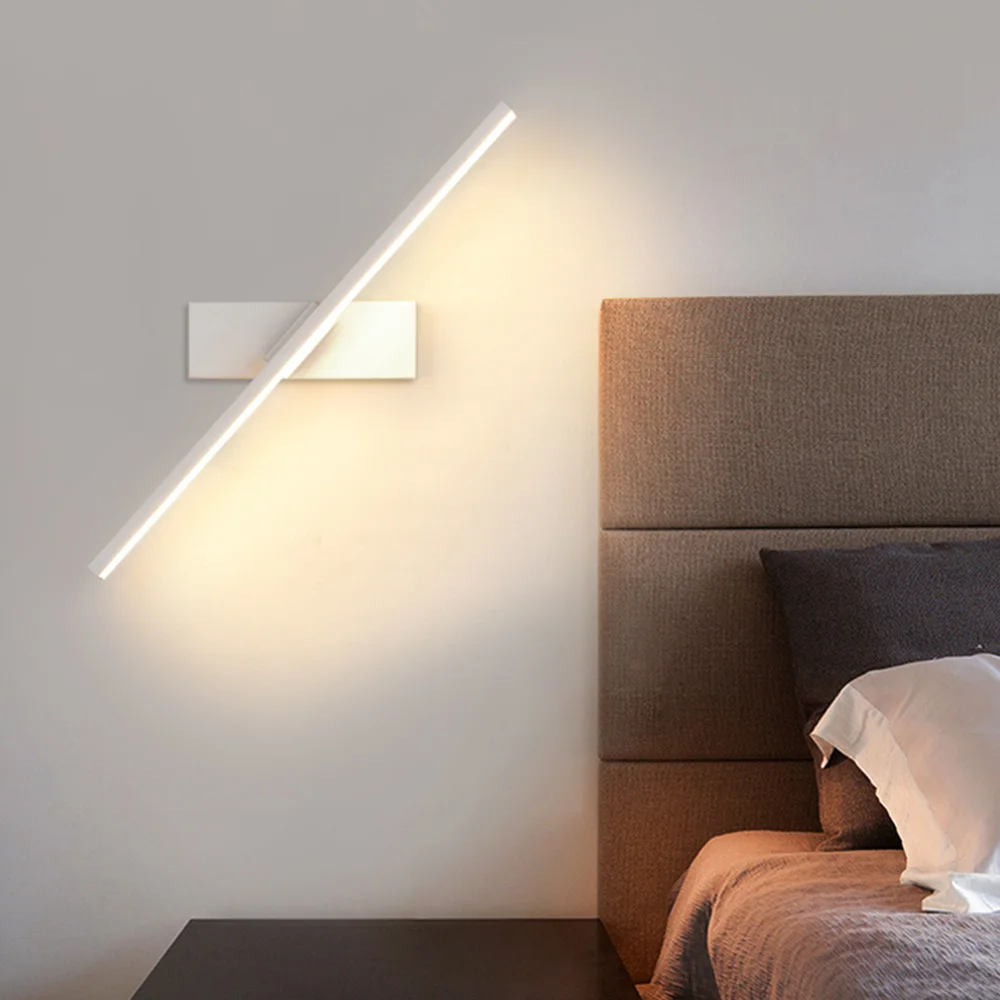 

Настенный светильник в скандинавском стиле, современный минималистичный прикроватный светильник для спальни, креативная лампа для лестницы, вращающаяся настенная лампа для гостиной