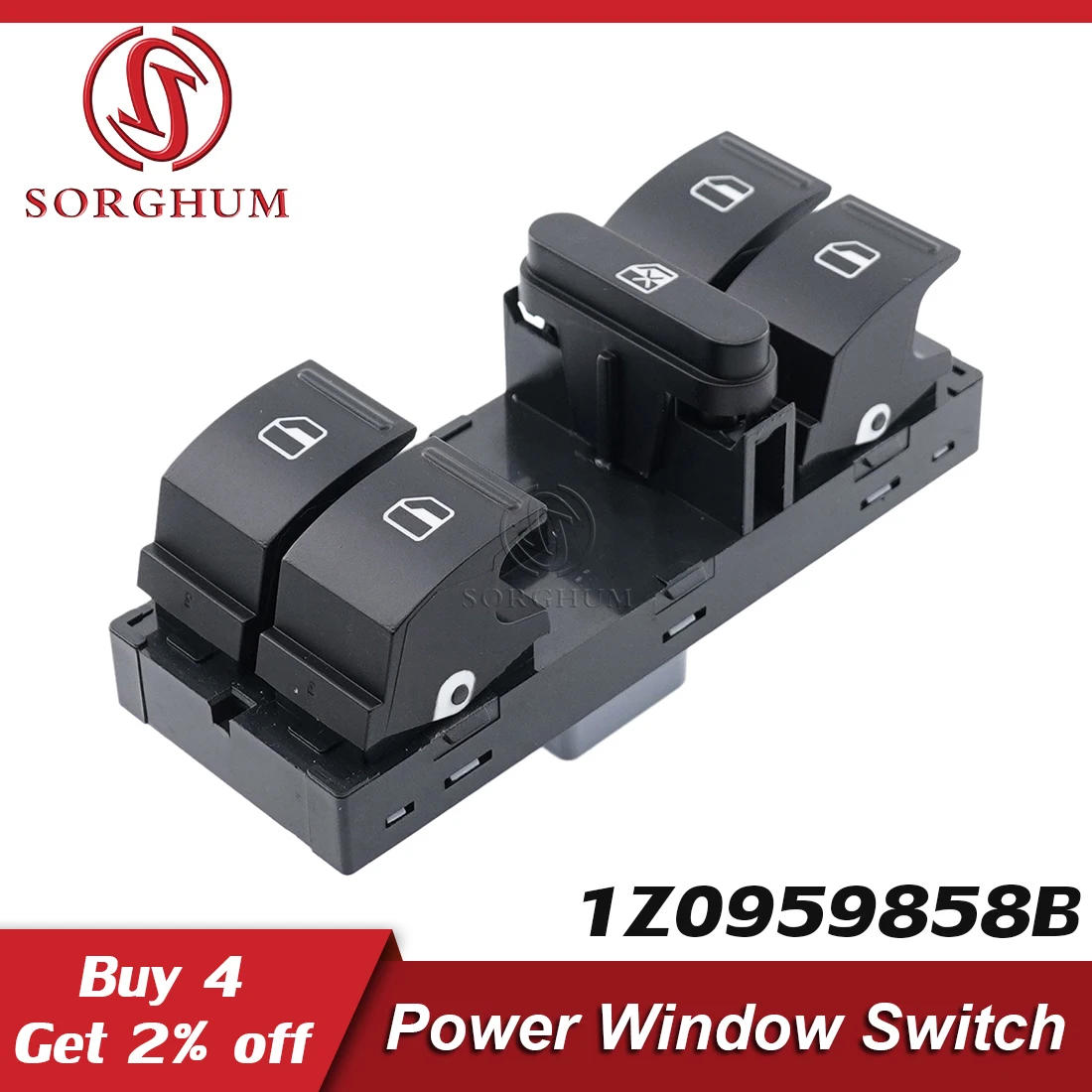 

Sorghum 1Z0959858B 1Z0 959 858B 1ZD959856 For Skoda Fabia Octavia Superb Yeti Roomster Driver Power Window Switch Lifter Button