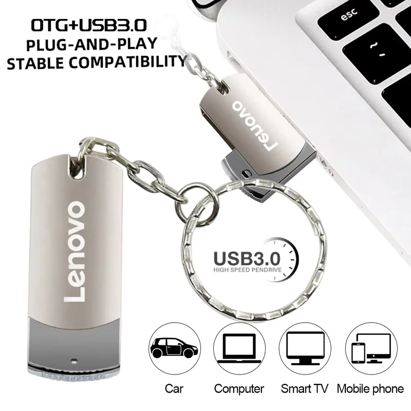 USB-накопитель Lenovo 16 ТБ 2 в 1 Lightning Pen Drive U-диск для Iphone Android OTG Pendrive портативных ПК