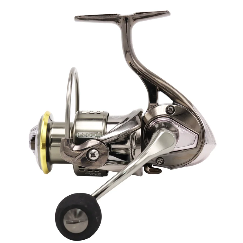 

Left Right Universal Alloy Body Stainless Steel 9+1BB Bearing Straight Handle Spinning Fishing Reel 25KG Max Carbon Washer Drag