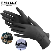 10080503010pcs gloves black latex powder free tattoo golve food grade waterproof work safety glove kitchen cleaning supply
