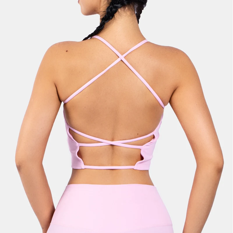 

Women Sport Bra Beauty Cross Back Non-Wire Antistatic GYM Yoga Vest 03JD08