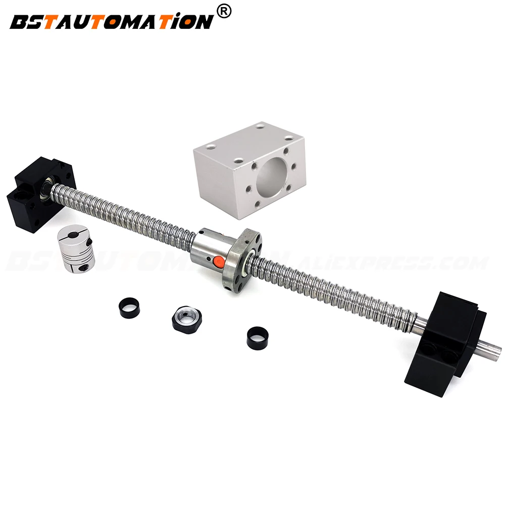 

SFU1204 C7 Ballscrew 600mm 700mm 800mm 900mm 1000mm 1100mm 1204 Nut Housing BK10 BF10 Support Flexible Coupler For CNC Parts