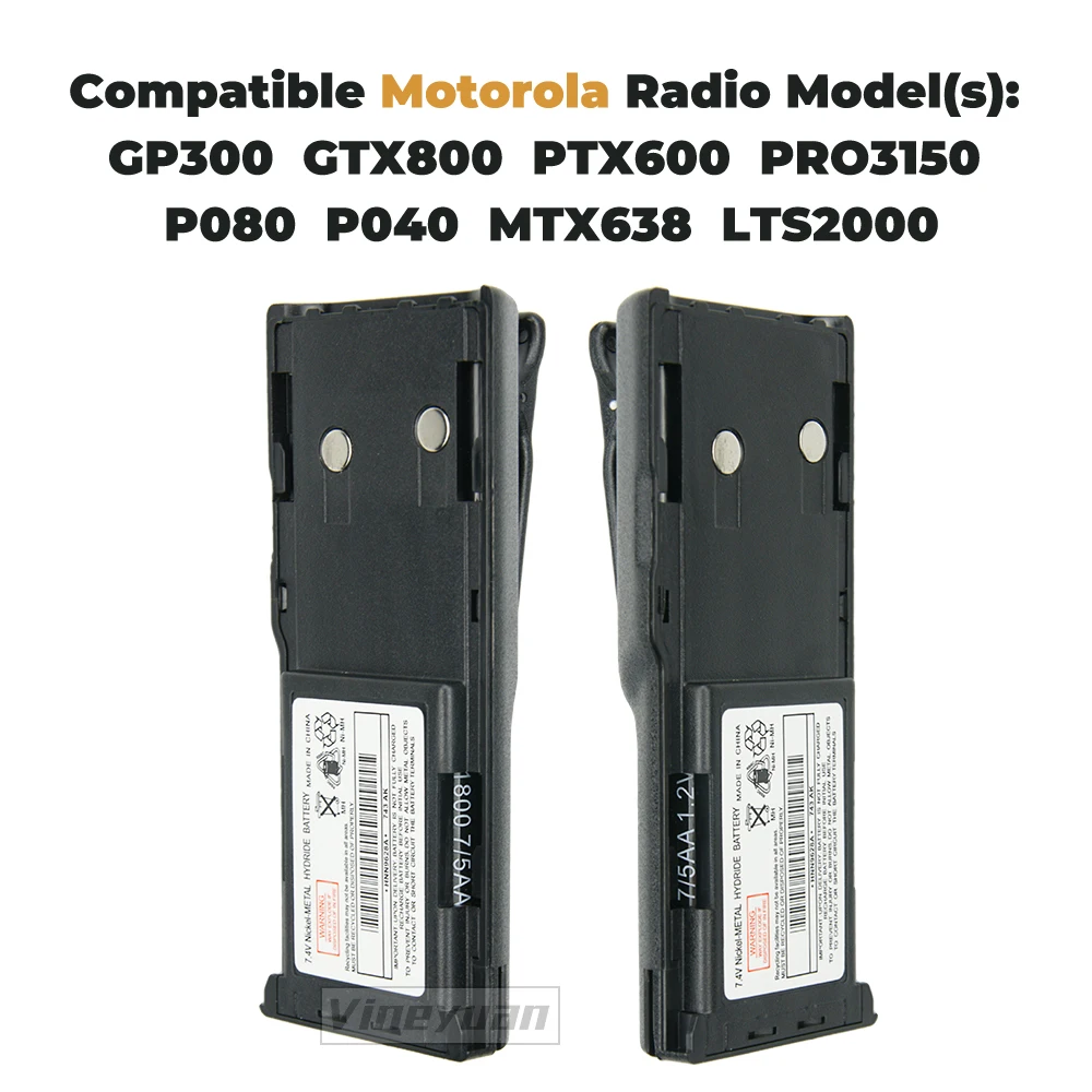 HNN90628A Ni-MH батарея для Motorola GP300, GTX800, PTX600, PRO3150, P040, LTS2000, GP88S, GP88, CP250 двухсторонняя радиосвязь батарея (art.: 3a356bb93d0) - 3a356bb93d0