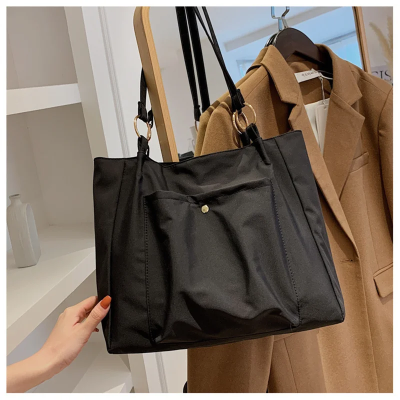 2023 Fashion Handbags Women Simple Nylon Bag Japanese School Girls Book Bag Satchels Ladies Hand Bags Tote Shoulder Bag Women